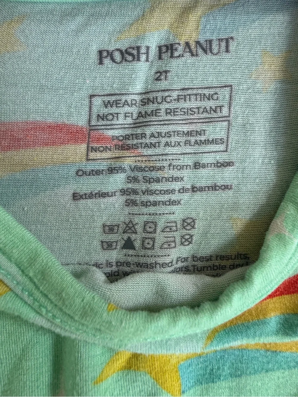 Posh Peanut Mint Rainbow Shooting Star Pajama Set